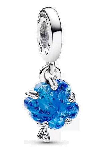 Dije Charm Pandora Arbol De Familia Cristal Azul Murano