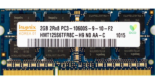 Memoria Ram 2gb Pc3-10600s Ddr3 1333mhz Sodimm Laptop