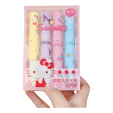 Kit 4 Marcatextos Linea Sanrio Colores Pastel 