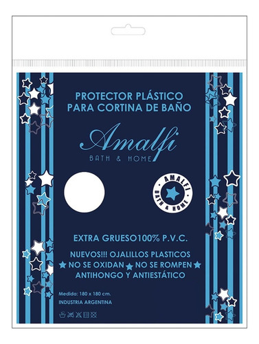 Protector De Cortina Plastico Para Baño 180x180 Art 307