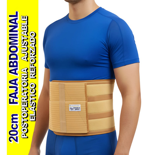 Soporte Abdominal Faja Posoperatoria Reforzada 20cm Elastica | Envío gratis