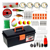 Kit Caja Completa Pesca Pejerrey Variada Lineas Señuelo Boya