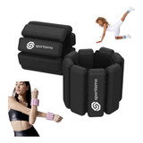 Polainas 1 Lb Sportisimo Pilates Pesas Tobillo Bala Muñeca Colores Negro