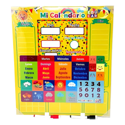 Tablero Mi Calendario Magnético Didactico | Envío gratis