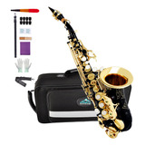 Eastrock Saxofon Soprano Curvado Bb Instrumentos De Saxofon