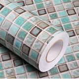 Papel Vinilo Autoadhesivo P/pared 0.40x 5m/mod: Mosaic/verde