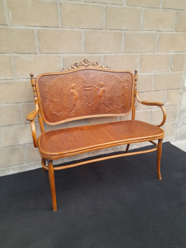 Antiguo Sillon 2 C Thonet Kohn Sellado Pirograbado Orig