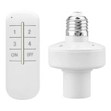 Soquete Bocal Lâmpada Controle Remoto E27 Bivolt + Bateria Cor Branco Cor Da Luz Branca