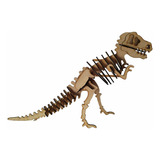 Rompecabezas 3d Dinosaurio T-rex Para Armar De Madera Mdf