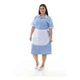 Plus Size - Kit 2 Vestidos Com Avental Uniforme Algodão 