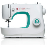 Máquina De Coser Recta Singer M3305 Portable Blanca Y Verde Color Blanco/verde