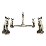 Figura Acuario Resina Dioses Egipcios Set Hathor Y Bastet