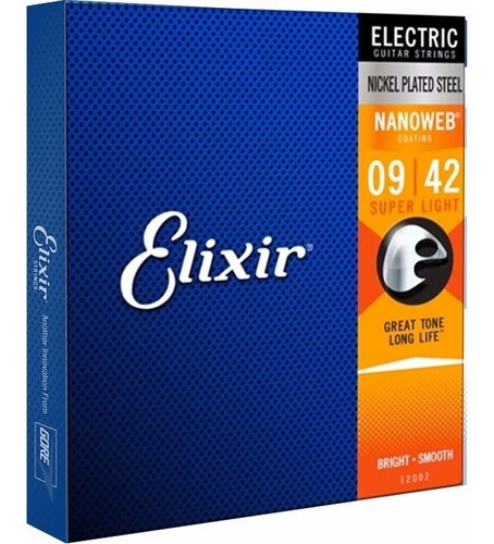 Elixir 3313212002 Cuerdas Eléctrica Super Light .009-.042 