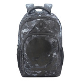 Mochila Lsyd 18 PuLG Camuflada Calabera Bolsillo Botella 27