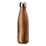 Botella Termica Acero Inoxidable Doble Capa Premium Color Wood