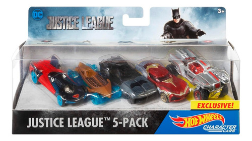 5pack Hot Wheels Justice League Dc Comics Character Cars