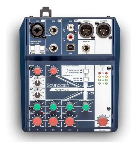 Consola Soundcraft Notepad-5 2 Canales Usb Interface