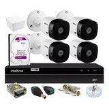 Kit Cftv Intelbras 4 Cam 1120 Dvr Mhdx 1204 Hd 1tb Purple