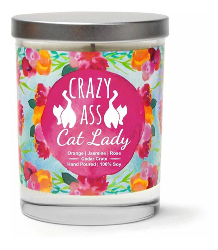 Crazy Cat Lady Candle  Linda Vela De Gato Para Crazy Ca...