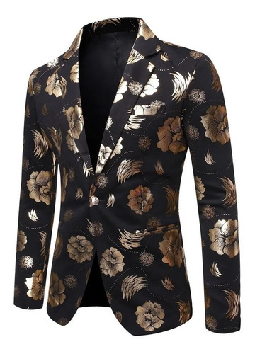 Blazer De Flor  Casual Para Caballero