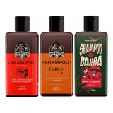 Kit 3x Shampoo Para Barba Negra Coffee Guaraná Don Alcides