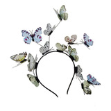 Diadema Con Diseño De Hadas Para Niñas, Mariposas Coloridas,