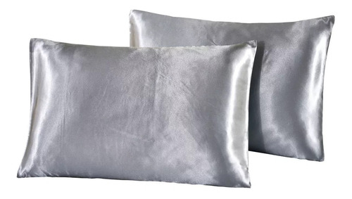 Fundas De Satin Almohada Seda Saten Suave Brillante X2 Un