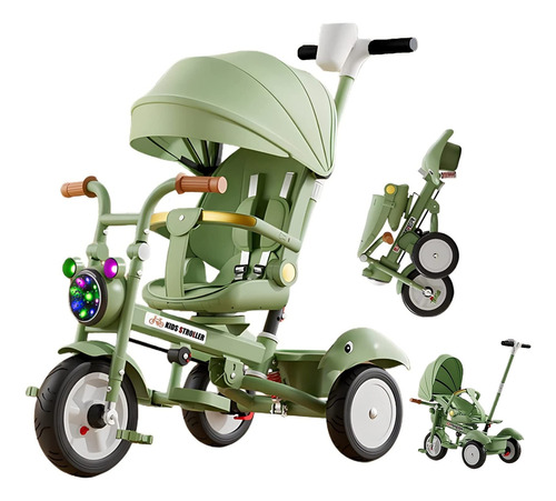 Carretilla Para Bebé Tipo Triciclo Plegable Y Portátil 5 En