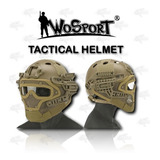 Casco Táctico Completo Arena Airsoft Malla Riel 20mm Xtrm C 