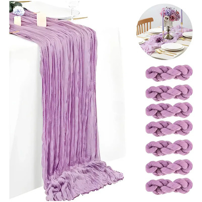 De 7pz Camino De Mesa Boho Gasa Estilo Rústico Decoración