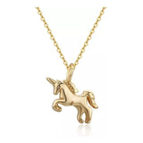 Hermoso Collar Unicornio Oro 14k Lam 45 Cm Estuche