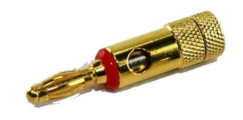 Ficha Plug Banana Terminal Metal Negro / Rojo 