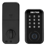 Cerradura Cerrojo Inteligente Huella Digital Bluetooth Dexter Smart Locks Ds02 Negro