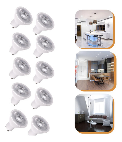 Kit 10 Lâmpada Led Dicroica Gu10 5w Branco Quente Ou Frio | MercadoLivre