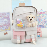 Mochila Escolar Kawaii Importada Con Accesorios