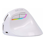 Delux Wireless Small Vertical Mouse, Type-c Rechargeable Dua