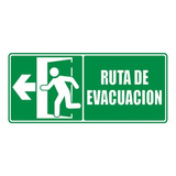 Señalización Aviso Ruta Evacuación Izquierda 20x15 Cms 