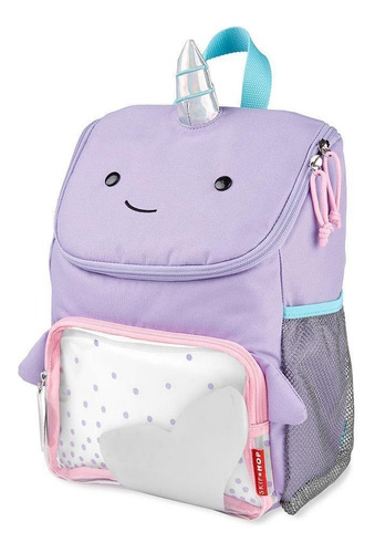 Mochila Escolar Skip Hop Zoo Baleia Narval Lilás