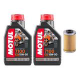 Kit Filtro Y 2l Aceite Motul 7100 15w50 Ktm Duke 200 250 390