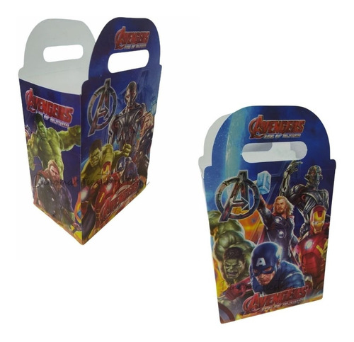 40 Caja Dulcera/lonchera Avengers.fiesta,dulces,40 Niños