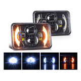 Faro Led Lupa 4x6 Rectangular Hi/lo Luz Haz Señal Drl Camion