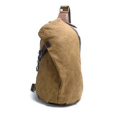 Mochila Bandolera Para Hombre Bolso Bandolera De Lona Encera