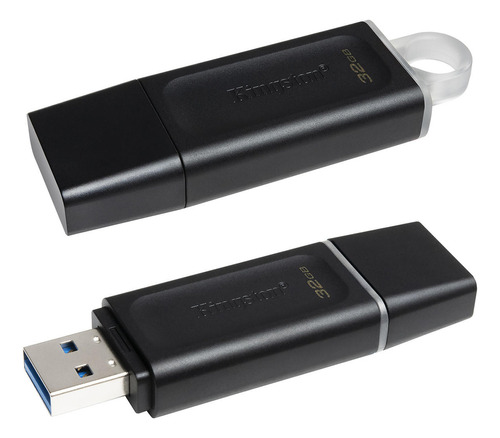 Pack 2 Pendrive Usb 3.2 32gb Kingston Compatible Mac Windows Color Negro