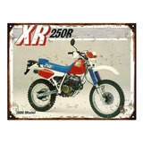 Carteles De Chapa Vintage Moto Honda Xr Enduro 