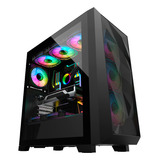 Gabinete Gamer Hayom Gb1770 C/ 4 Fans Rgb Lateral De Vidro