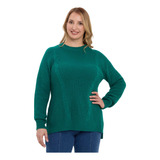 Sweater Mujer Calado Verde Fashion's Park