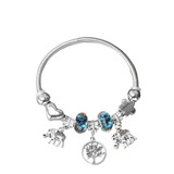 Pulsera Brazalete Detalles De Corazón Y Elefante Casual Pnl