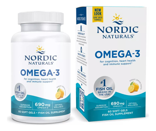 Omega-3 690 Mg | Nordic Naturals | Limón | 60 Caps