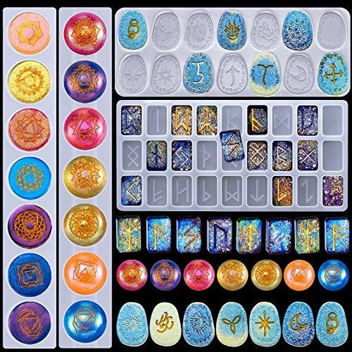 Molde Resina Runas 7 Chakras Diy Castings