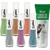 Kit Hits Diamante Refletivo Completo 6 Cores + Sebo Carneiro